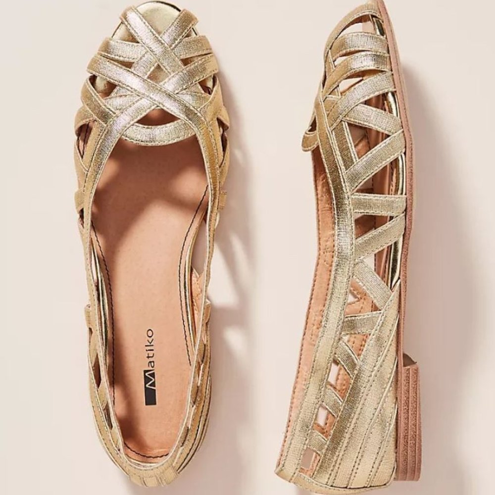 Anthopologie Matiko Zena Strappy Flats